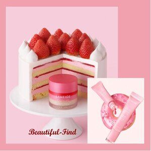 LANEIGE  Lip Sleeping Mask  & Glaze Craze  Strawberry Shortcake and Sprinkle NIB